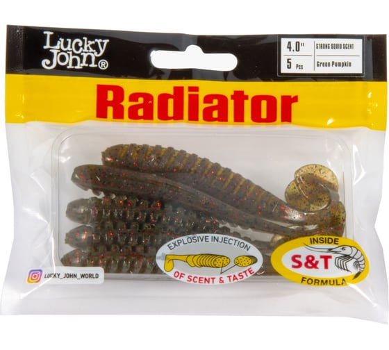 Съедобные искусственные виброхвосты LUCKY JOHN LJ Pro Series RADIATOR 4.0in (100 мм), цвет PA03, 5 шт 140210-PA03