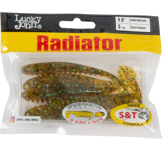 Съедобные искусственные виброхвосты LUCKY JOHN LJ Pro Series RADIATOR 4.0in (100 мм), цвет PA19, 5 шт 140210-PA19