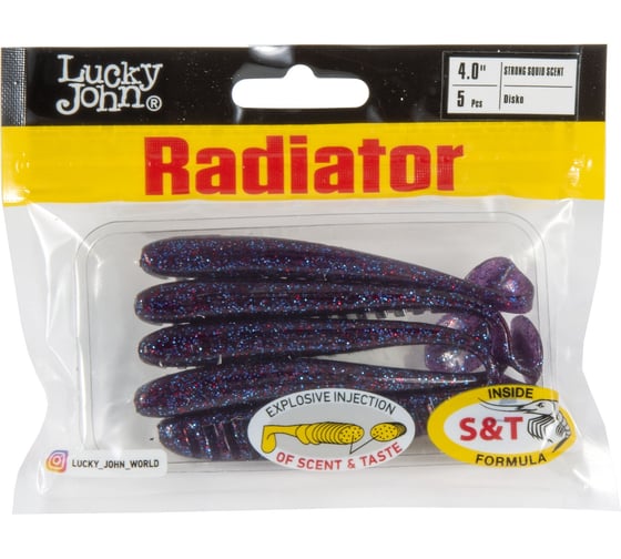 Съедобные искусственные виброхвосты LUCKY JOHN LJ Pro Series RADIATOR 4.0in (100 мм), цвет S63, 5 шт 140210-S63