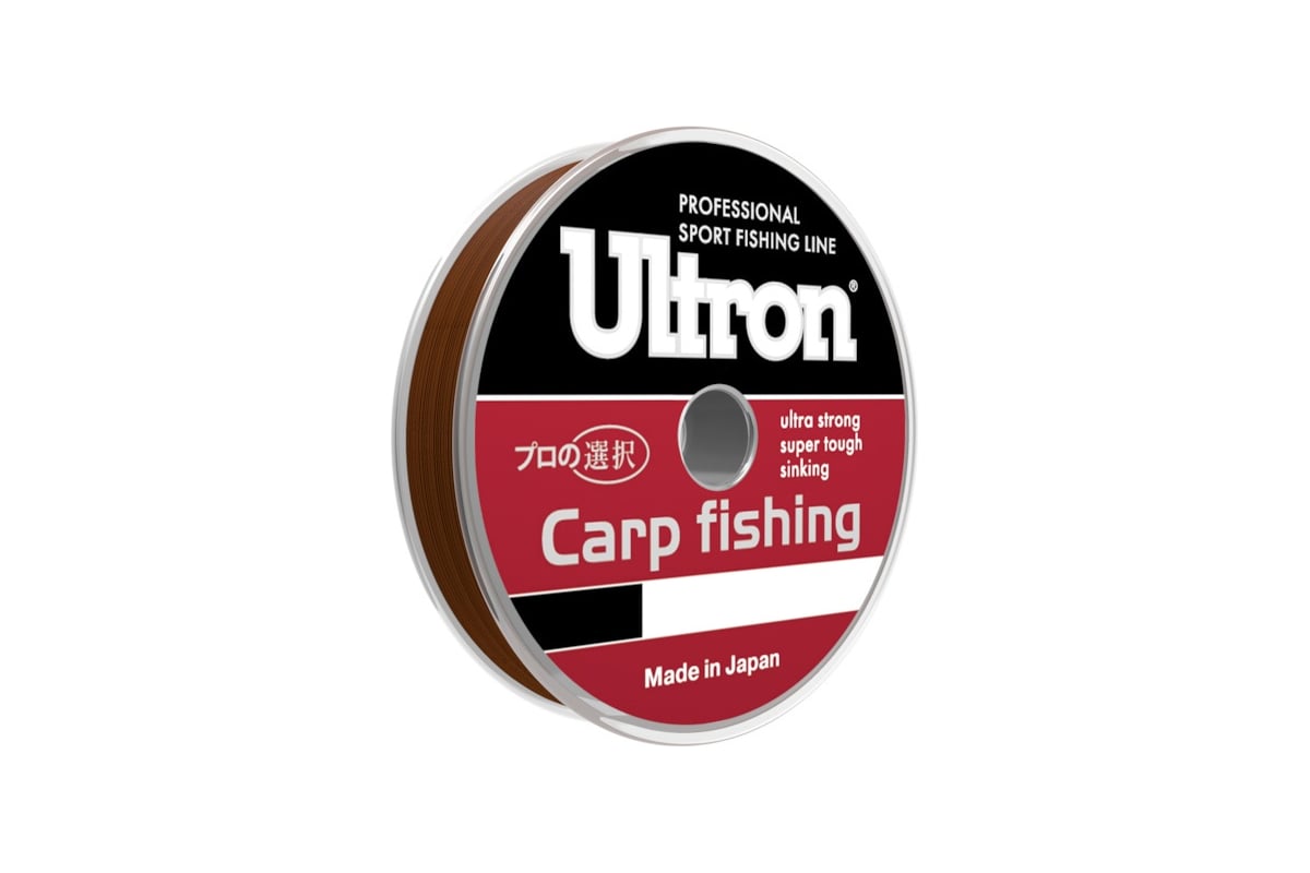 Монофильная леска для рыбалки Ultron carp fishing 0.37 мм, 14.0 кг, 300 м,  коричневая pkn09171 - выгодная цена, отзывы, характеристики, фото - купить  в Москве и РФ