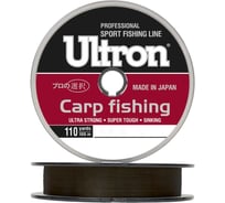 Монофильная леска для рыбалки Ultron carp fishing 0.40 мм, 16.0 кг, 300 м, коричневая pkn09170