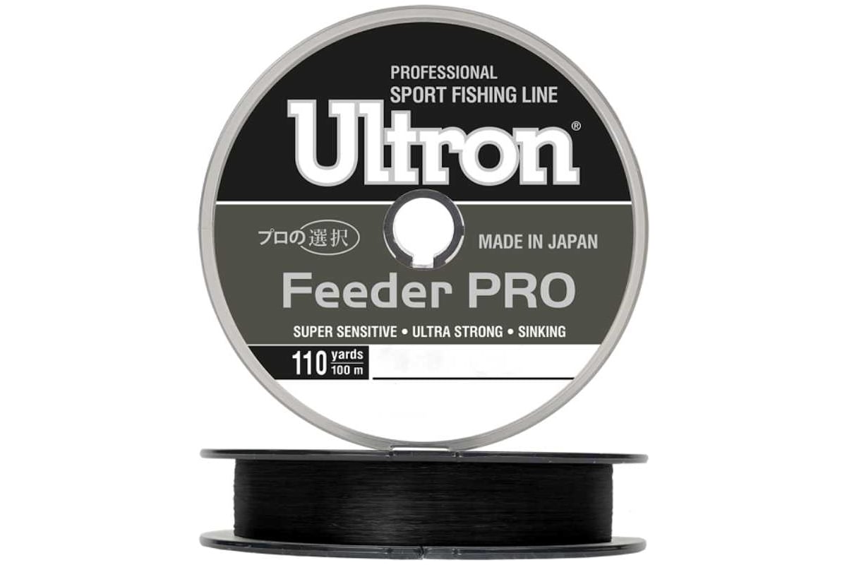 Монофильная леска для рыбалки Ultron feeder pro 0.20 мм, 5.0 кг, 100 м,  черная pkn07772