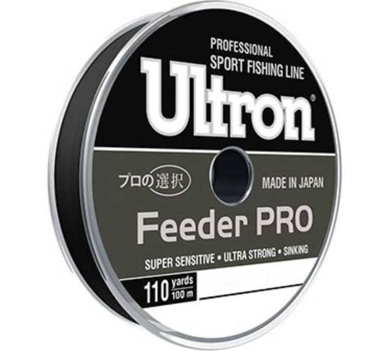 Монофильная леска для рыбалки Ultron feeder pro 0.40 мм, 16.0 кг, 100 м, черная pkn07779