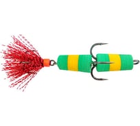 Мандула красный хвост люрекс, зеленый/желтый/зеленый 08-001-28