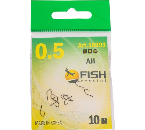 Крючок FISHCRYSTAL FS AJI №0.5, 10 шт 10093-005F