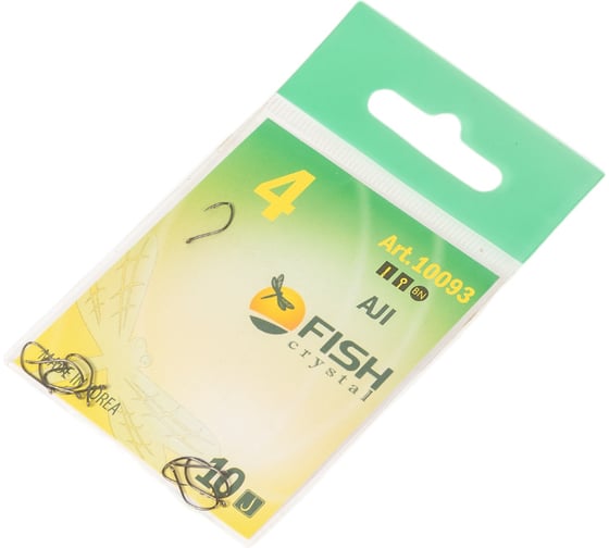 Крючок FISHCRYSTAL FS AJI №4, 10 шт 10093-04F