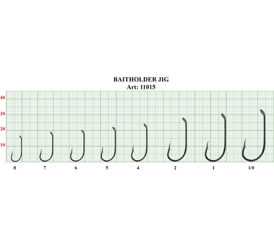 Крючок FISHCRYSTAL FS BAITHOLDER JIG № 6, 8 шт 11015-06F