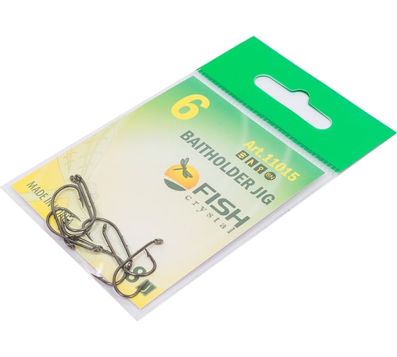 Крючок FISHCRYSTAL FS BAITHOLDER JIG № 6, 8 шт 11015-06F