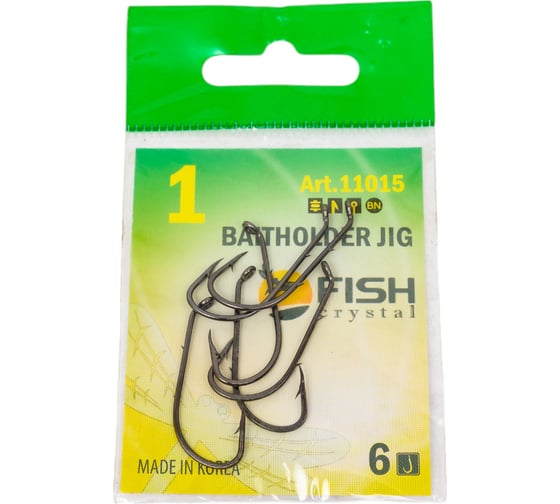 Крючок FISHCRYSTAL FS BAITHOLDER JIG № 1, 6 шт 11015-01F 1