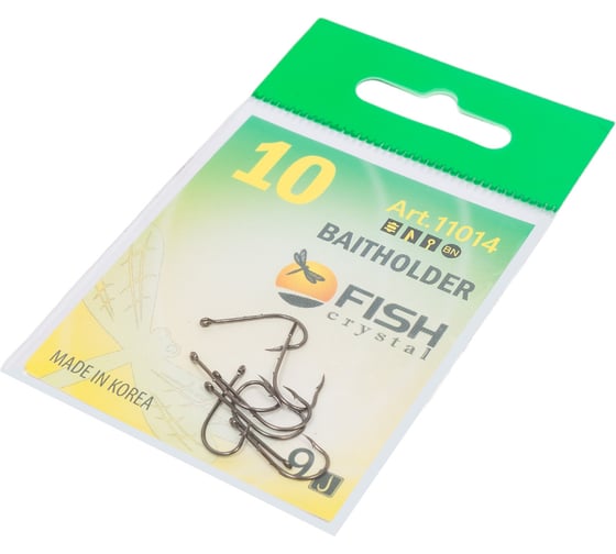 Крючок FISHCRYSTAL FS BAITHOLDER №10, 9 шт 11014-10F