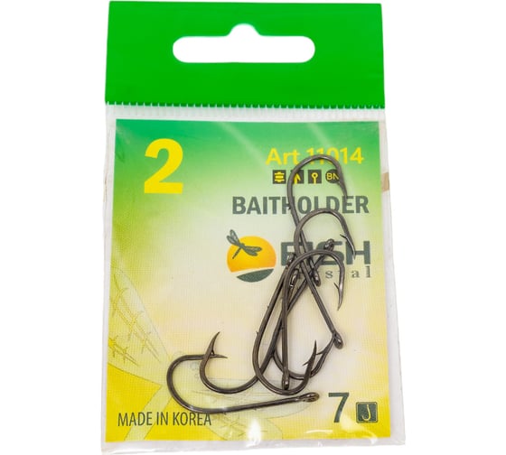 Крючок FISHCRYSTAL FS BAITHOLDER №2, 7 шт 11014-02F