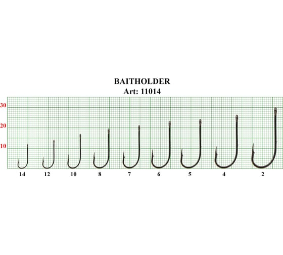 Крючок FISHCRYSTAL FS BAITHOLDER №8, 9 шт 11014-08F
