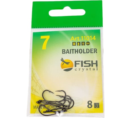 Крючок FISHCRYSTAL FS BAITHOLDER №7, 8 шт 11014-07F