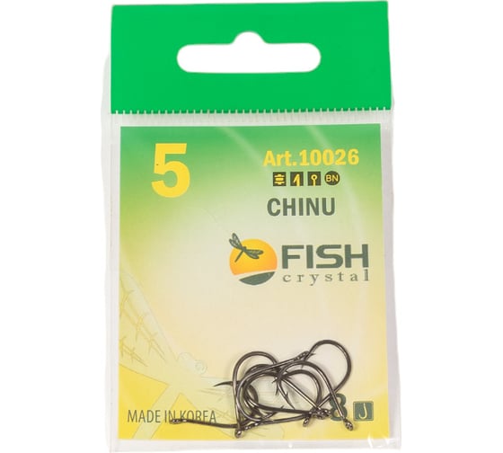 Крючок FISHCRYSTAL FS CHINU №5, 8 шт 10026-05F