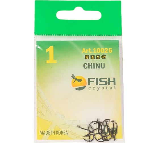 Крючок FISHCRYSTAL FS CHINU №1, 10 шт 10026-01F 1