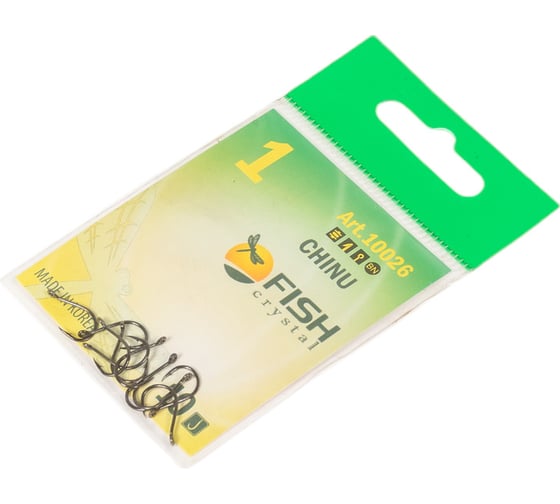 Крючок FISHCRYSTAL FS CHINU №1, 10 шт 10026-01F
