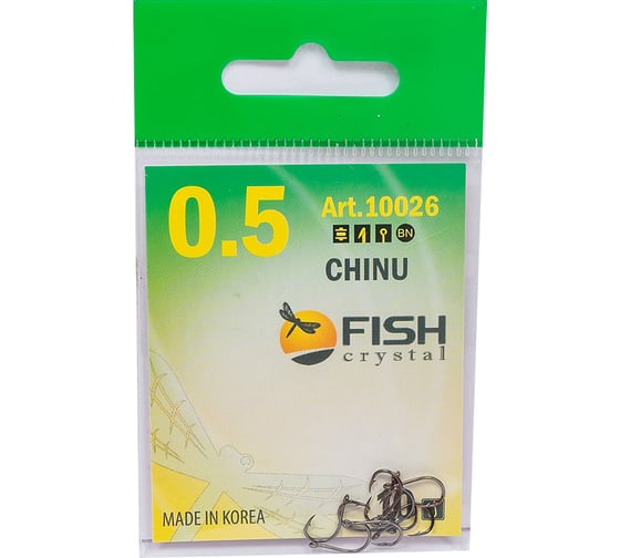 Крючок FISHCRYSTAL FS CHINU №0.5, 10 шт 10026-005F