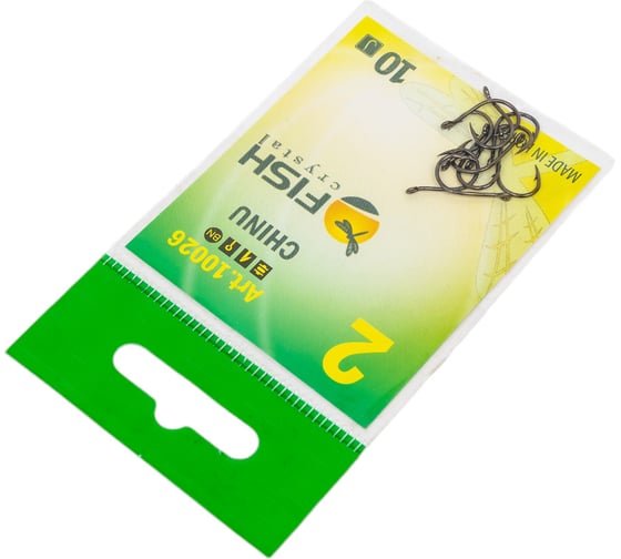 Крючок FISHCRYSTAL FS CHINU №2, 10 шт 10026-02F