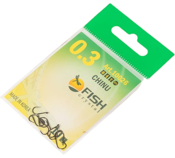 Крючок FISHCRYSTAL FS CHINU №0.3, 10 шт 10026-003F