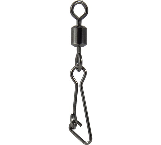 Вертлюжок с застежкой FISHCRYSTAL Hooked, №8, 12 кг, 9 шт 3003-08F 1