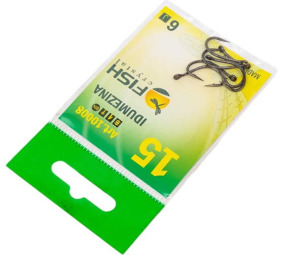 Крючок FISHCRYSTAL FS IDUMEZINA №15, 6 шт 10008-15F