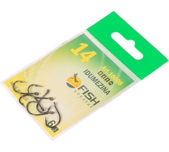 Крючок FISHCRYSTAL FS IDUMEZINA №14, 6 шт 10008-14F
