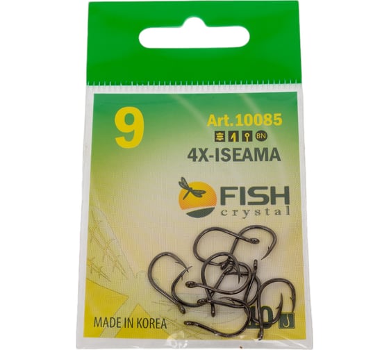 Крючок FISHCRYSTAL FS ISEAMA №9, 10 шт 10085-09F