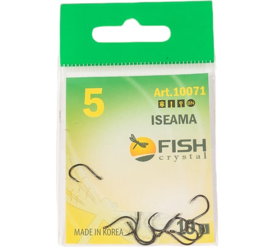Крючок FISHCRYSTAL FS ISEAMA №5, 10 шт 10071-05F
