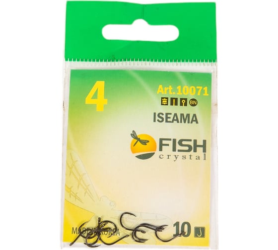 Крючок FISHCRYSTAL FS ISEAMA №4, 10 шт 10071-04F