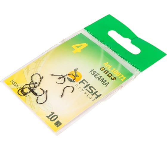 Крючок FISHCRYSTAL FS ISEAMA №4, 10 шт 10071-04F