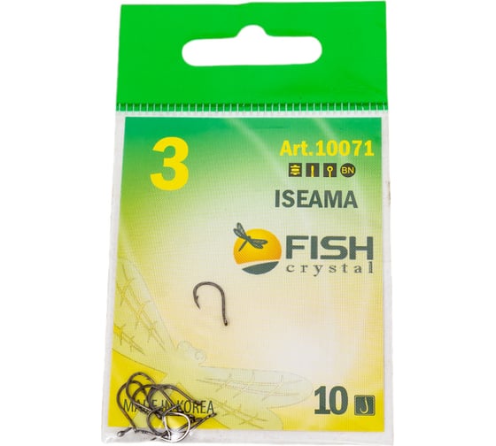Крючок FISHCRYSTAL FS ISEAMA №3, 10 шт 10071-03F