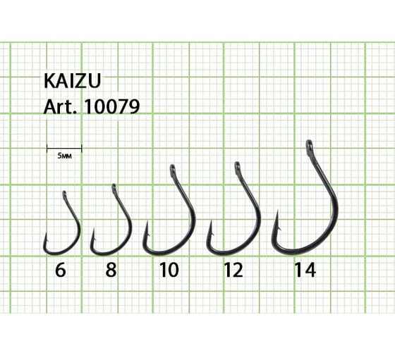 Крючок FISHCRYSTAL FS KAIZU №6, 10 шт 10079-06F