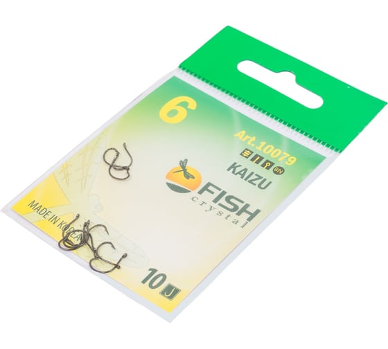 Крючок FISHCRYSTAL FS KAIZU №6, 10 шт 10079-06F