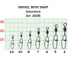 Вертлюжок с застежкой FISHCRYSTAL Insurance, №12, 6 кг, 8 шт 3006-12F 2