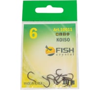 Крючок FISHCRYSTAL FS KOISO-RING №6, 10 шт 10011-06F