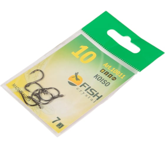 Крючок FISHCRYSTAL FS KOISO-RING №10, 7 шт 10011-10F
