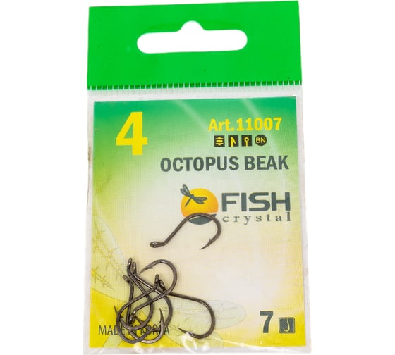 Крючок FISHCRYSTAL FS OCTOPUS BEAK № 4, 7 шт 11007-04F 1