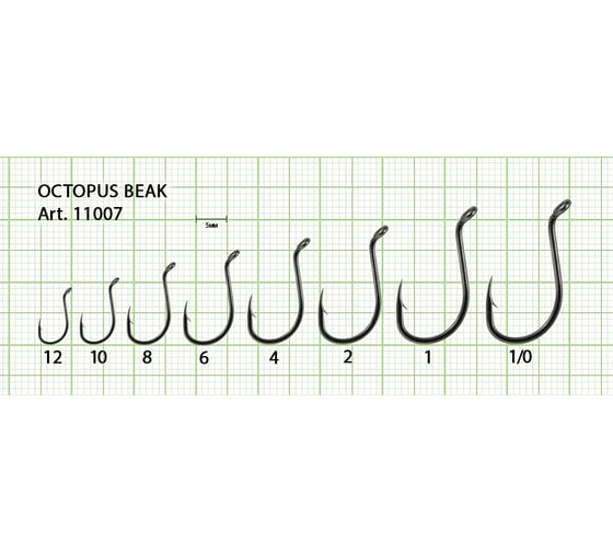 Крючок FISHCRYSTAL FS OCTOPUS BEAK № 8, 9 шт 11007-08F