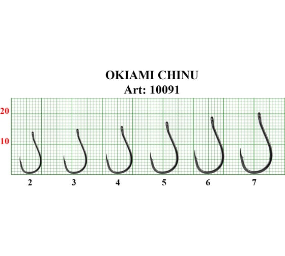 Крючок FISHCRYSTAL FS OKIAMI CHINU-RING-2BH №7, 6 шт 10091-07F