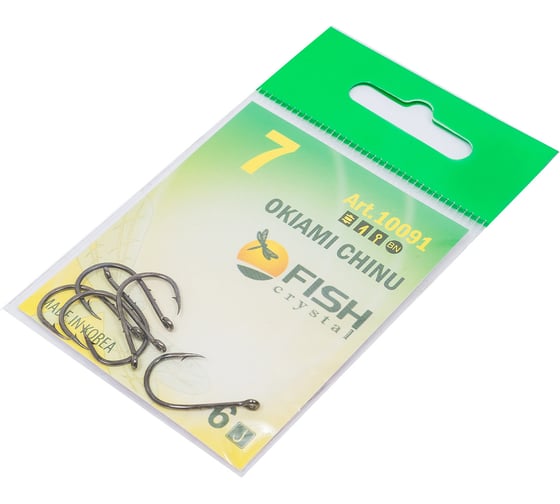 Крючок FISHCRYSTAL FS OKIAMI CHINU-RING-2BH №7, 6 шт 10091-07F