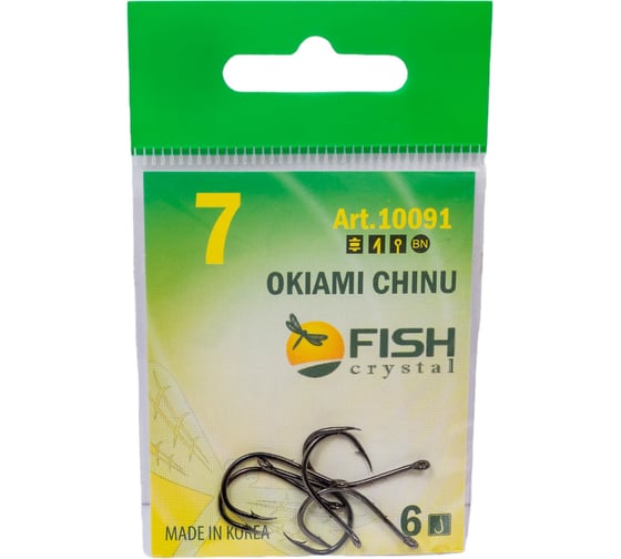 Крючок FISHCRYSTAL FS OKIAMI CHINU-RING-2BH №7, 6 шт 10091-07F