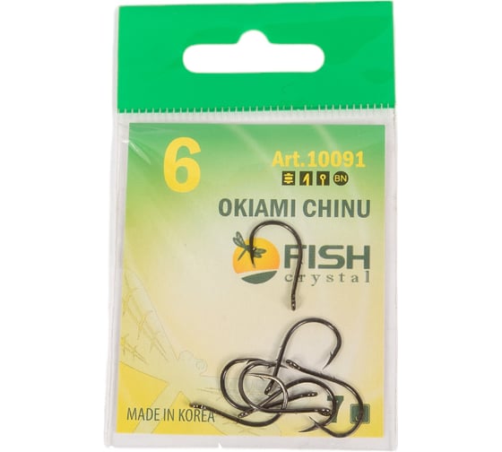 Крючок FISHCRYSTAL FS OKIAMI CHINU-RING-2BH №6, 7 шт 10091-06F