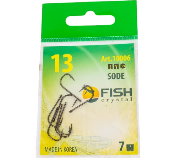 Крючок FISHCRYSTAL FS SODE №13, 7 шт 10006-13F 1