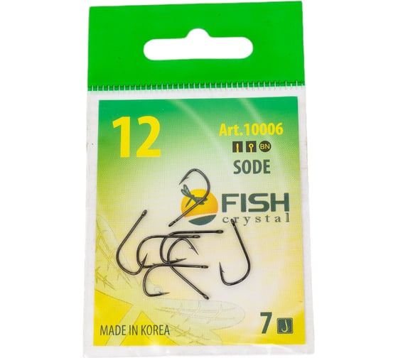 Крючок FISHCRYSTAL FS SODE №12, 7 шт 10006-12F
