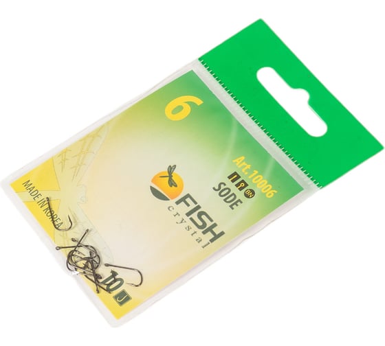 Крючок FISHCRYSTAL FS SODE №6, 10 шт 10006-06F