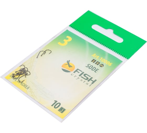 Крючок FISHCRYSTAL FS SODE №3, 10 шт 10006-030F