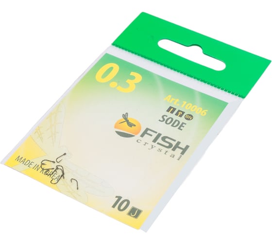 Крючок FISHCRYSTAL FS SODE №0.3, 10 шт 10006-003F