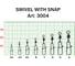 Вертлюжок с застежкой FISHCRYSTAL Nice, №4, 25 кг, 9 шт 3004-04F 2