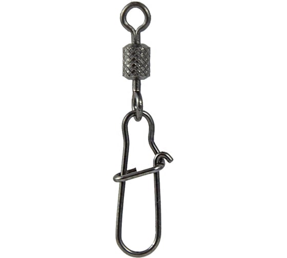 Вертлюжок с накаткой и застежкой FISHCRYSTAL Nice, №10, 12 кг, 9 шт 3023-10F 1