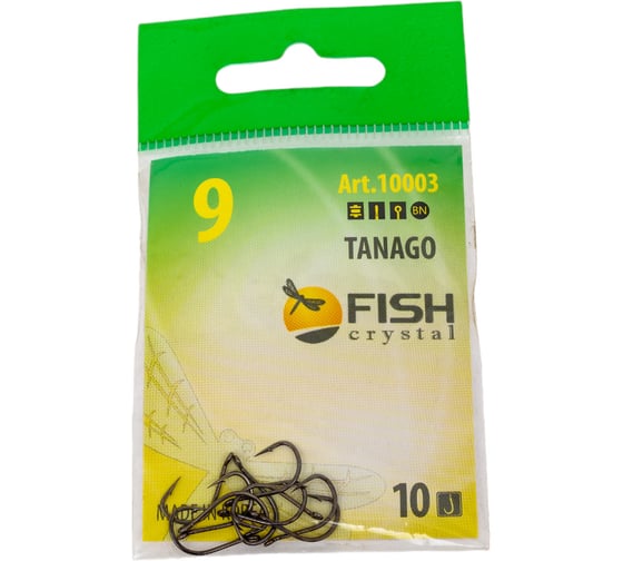 Крючок FISHCRYSTAL FS TANAGO № 9, 10 шт 10003-09F